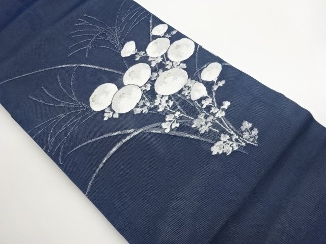 JAPANESE KIMONO / NAGOYA OBI FOR SUMMER / WOVEN KIKU 
